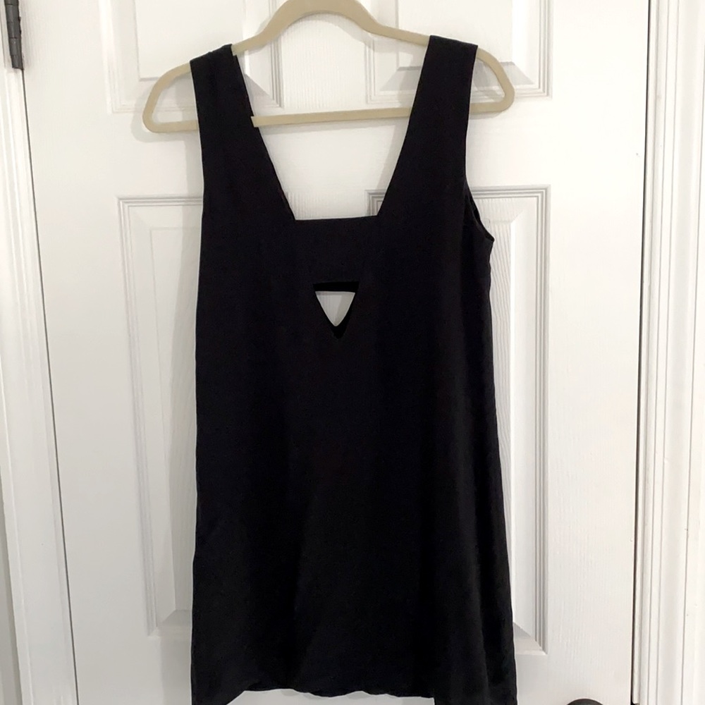 Lavender brown v neck dress with cutout